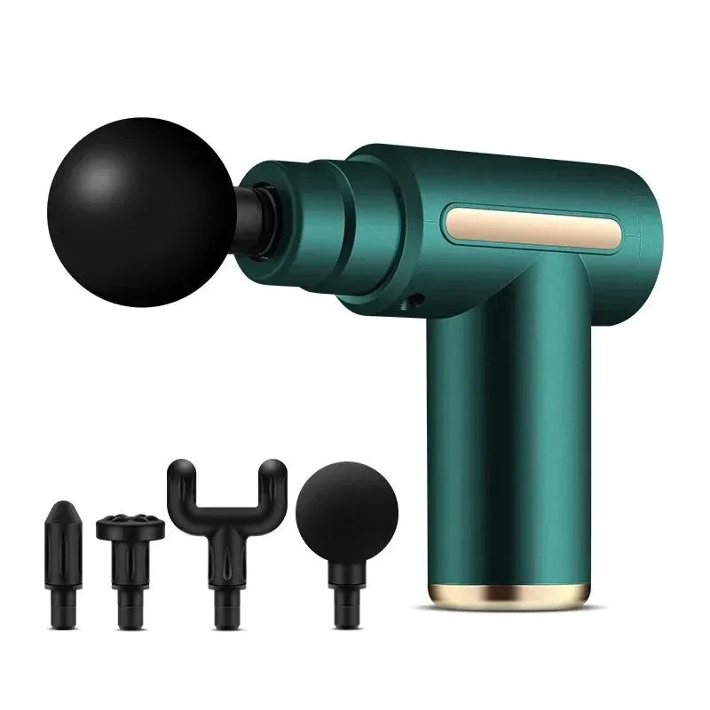 ProRelief Mini Massage Gun — Deep Tissue Percussion Massager with 4 Attachments